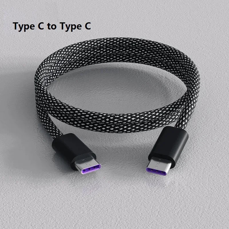 100W対応 マグネット式 USB Type-C to Type-C 急速充電ケーブル iPhone15 / Xiaomi / Samsung / MacBook / タブレット対応 USB-A to Type-C データ転送・充電ケーブル